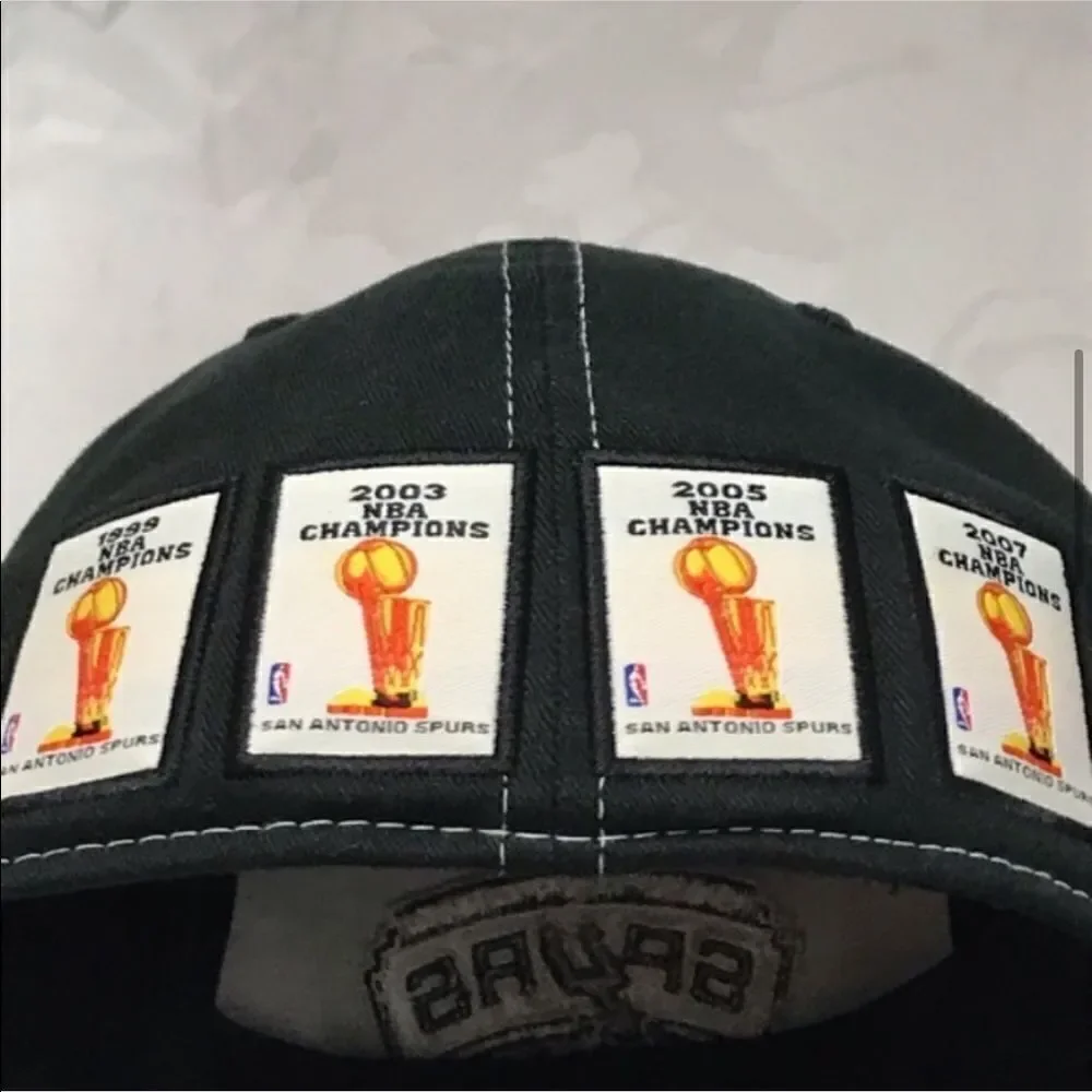 Adidas San Antonio Spurs NBA Collector’s Hat w/ Commemorative Champions Patches